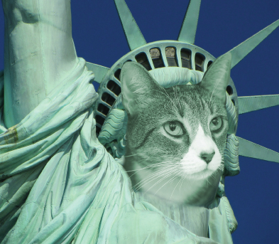 Feline Statue of Liberty