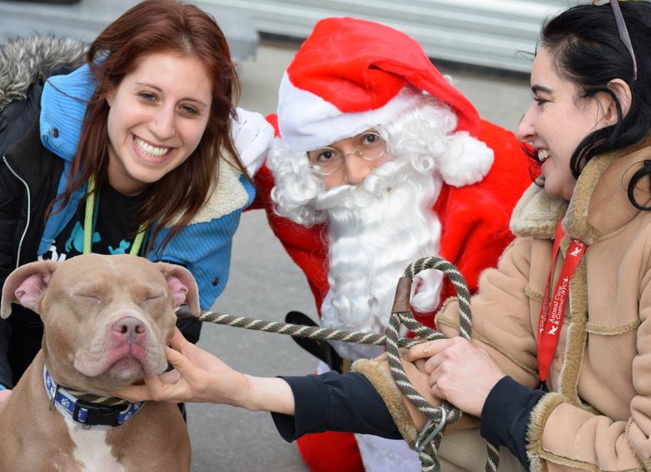 Chyna with Santa Faith and volunteer